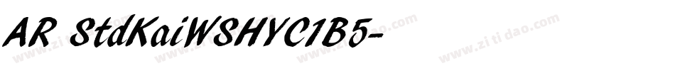 AR StdKaiWSHYC1B5字体转换